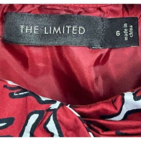 The Limited Strapless Red, Black & White Coral Print Dress Size 6, Pockets, Line - Picture 12 of 14